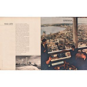 1959 Visit Havana Cuba 2 Page Vintage Print Ad Travel Vacation Pre Embargo Art